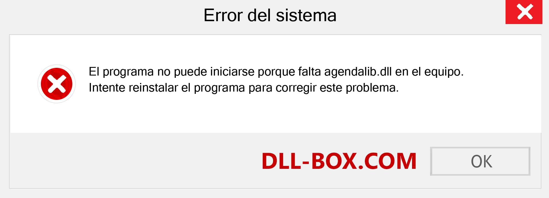 ¿Falta el archivo agendalib.dll ?. Descargar para Windows 7, 8, 10 - Corregir agendalib dll Missing Error en Windows, fotos, imágenes